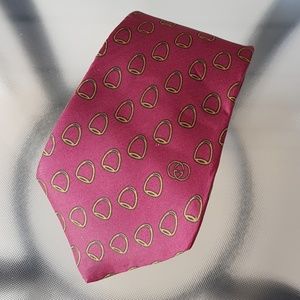 Vintage burgundy Gucci horsebit tie
